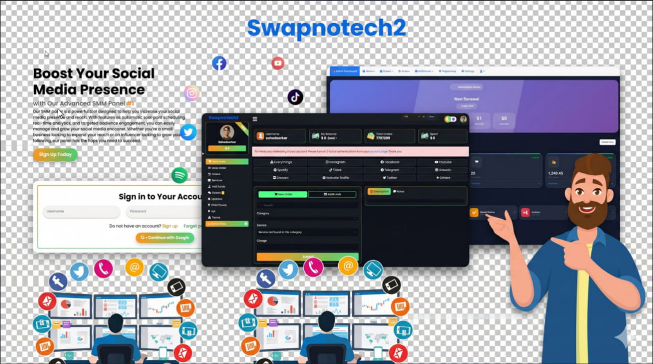 Best SMMPANEL Techsmm theme DEMO 2